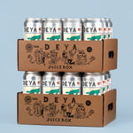 24 CANS OF DEYA HOKUM STOMP PORTER IN DEYA CARDBOARD JUICEBOXES