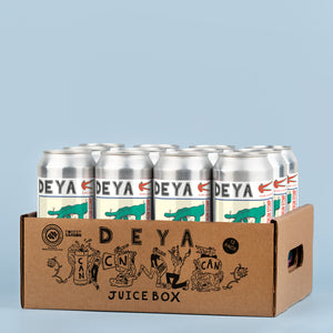 12 X 500ML CANS OF DEYA HOKUM STOMP IN CARDBOARD JUICEBOX