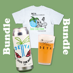 Into The Haze Bundle inc 1 x 500ml can of Into The Haze IPA, 1 x Black Croc Half Pint Glass, 1 x Into The Haze T Shirt