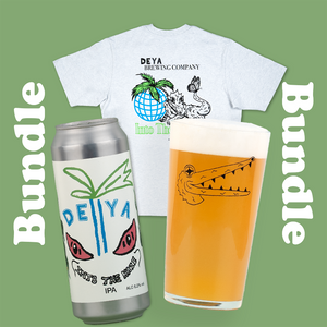 Into The Haze Bundle inc 1 x 500ml can of Into The Haze IPA, 1 x Black Croc Pint Glass, 1 x Into The Haze T Shirt