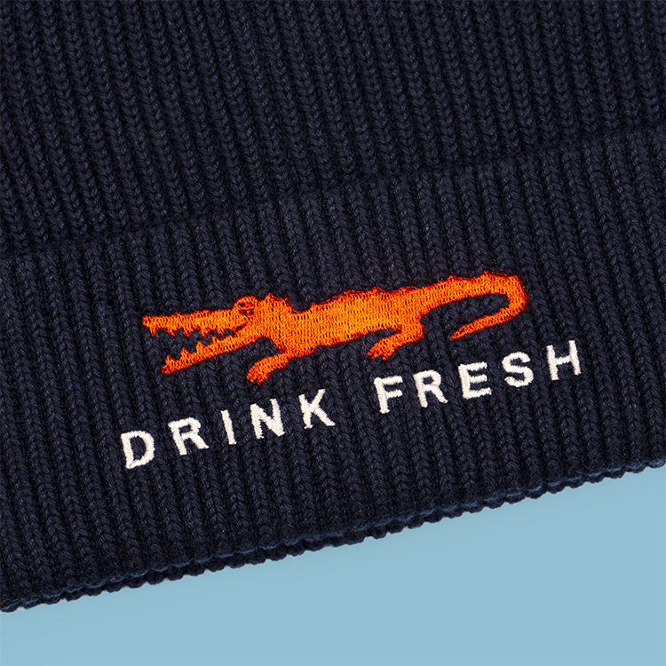 DEYA Drink Fresh Beanie - Design Close Up