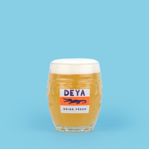 DEYA Drink Fresh Dimpled Glass Pint Tankard - front