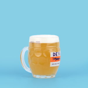 DEYA Drink Fresh Dimpled Glass Pint Tankard - back