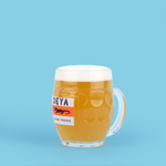 DEYA Drink Fresh Dimpled Glass Pint Tankard - close up