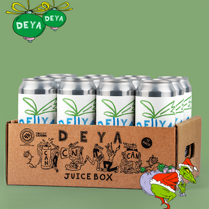 12 x 500ml can of DEYA Into The Haze IPA in DEYA cardboard juicebox