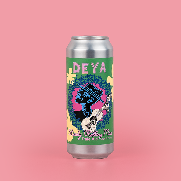 500ml can of DEYA Steady Rolling Man Pale Ale- Limited Edition Label Green