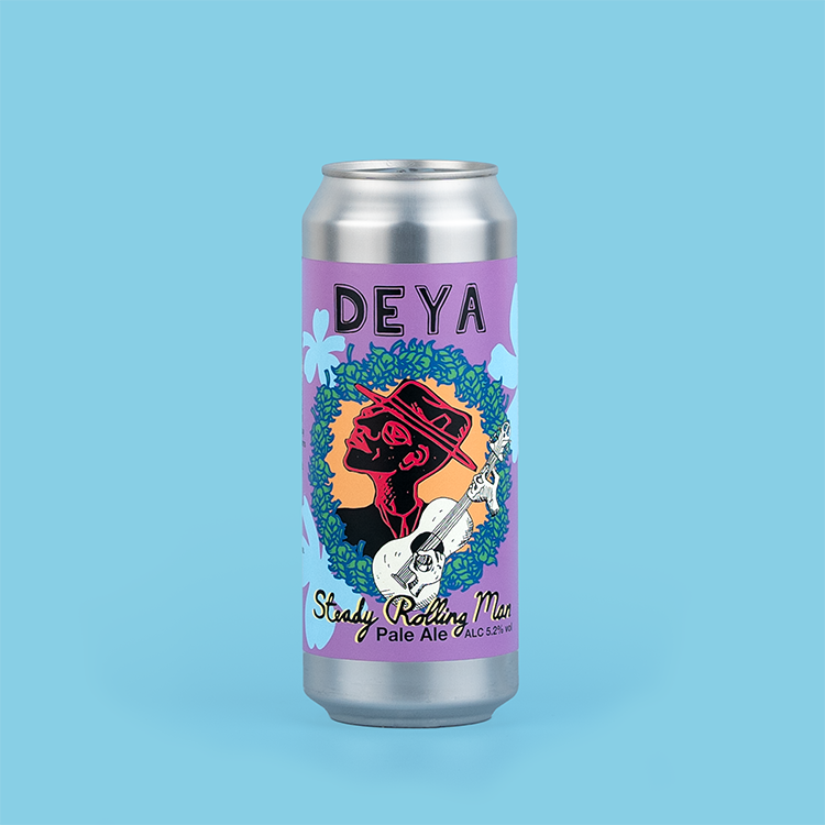 500ml can of DEYA Steady Rolling Man Pale Ale- Limited Edition Label Purple