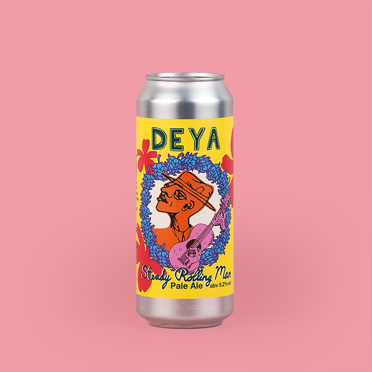 500ml can of DEYA Steady Rolling Man Pale Ale- Limited Edition Label Yellow