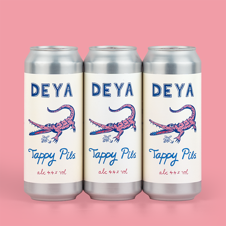 3 x 500ml can of DEYA Tappy Pils Lager