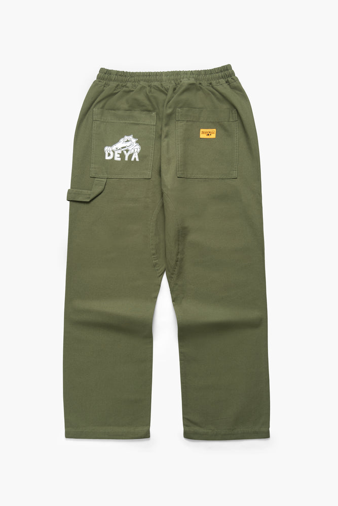 DEYA x Service Works Olive Green FOH Pants - back